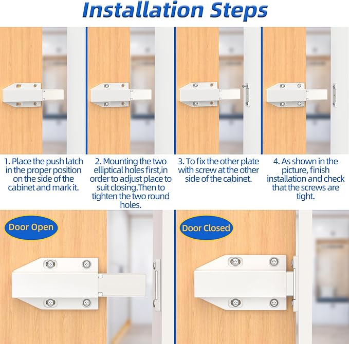Magnetic Push to Open Jiayi Push Release Magnet Cabinet Door Latch, Push Open - Image 4