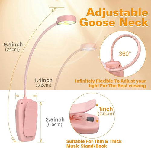 2 Packs Rechargeable Book Reading Light - Image 2
