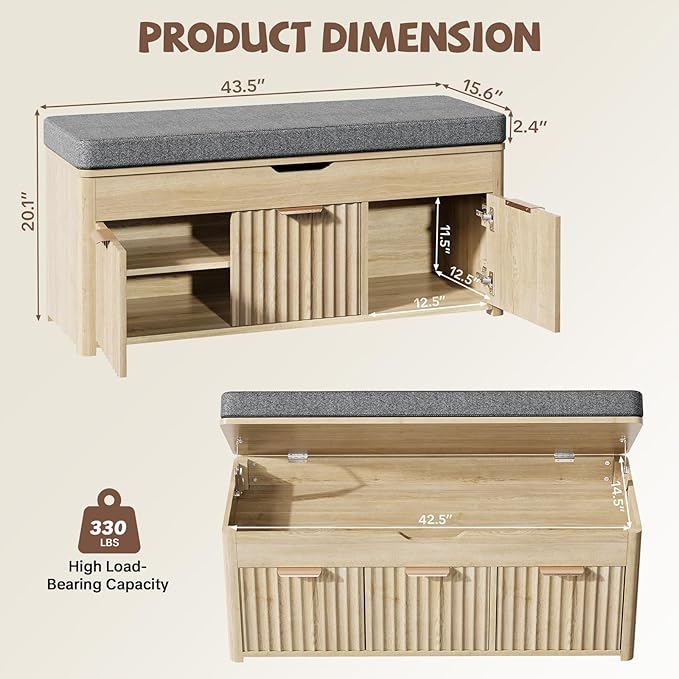 Shoe Bench with Storage - Image 2