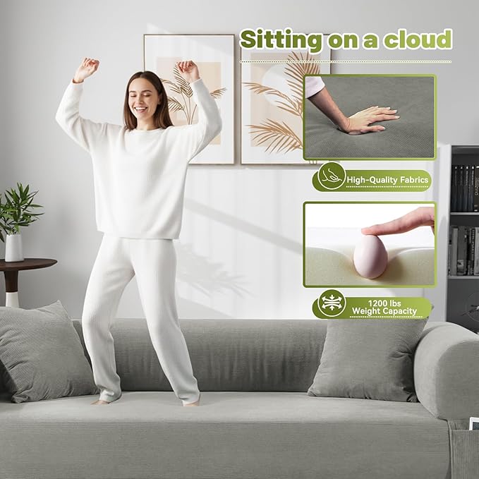Convertible Futon Sofa Bed, Queen Sleeper Sofa Bed, Compressed Couch in a Box - Image 5