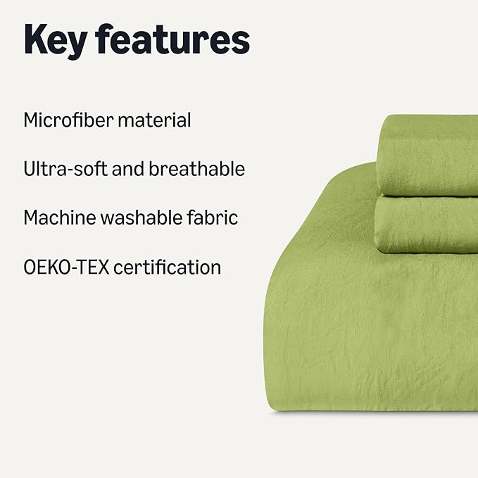 Amazon Basics Brushed Microfiber Comforter Set, Extra Soft - Image 2