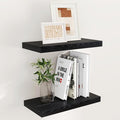 Floating Shelves 16 Inch Long, Wall-Mounted Bathroom Shelves Set of 2, 9.3 Inch by FunMemories