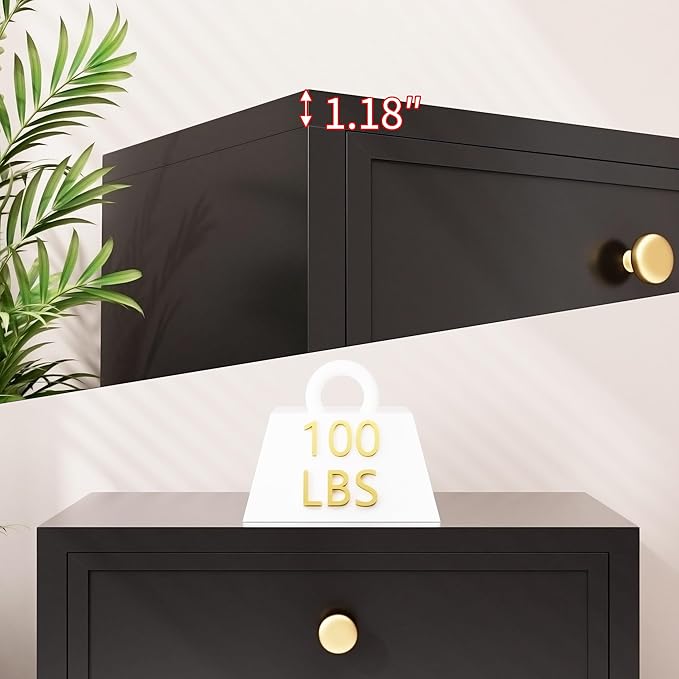 COWMOU Nightstand with Drawers 3 Drawer Night Stand with Charging Station - Image 8