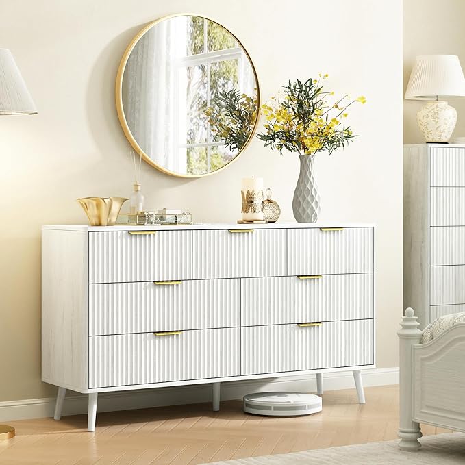 CARPETNAL Fluted 7 Drawer Dresser - Image 3