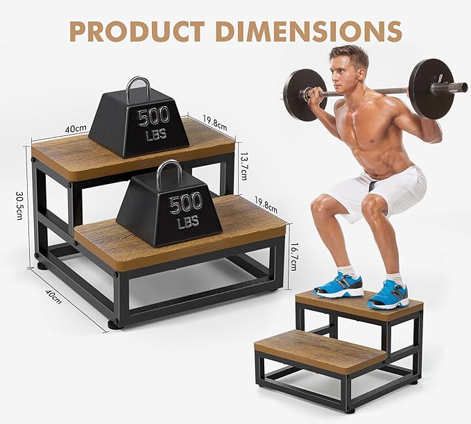 Two Step Stool for Adults Kids, Bed Step Foot Stool - Image 6