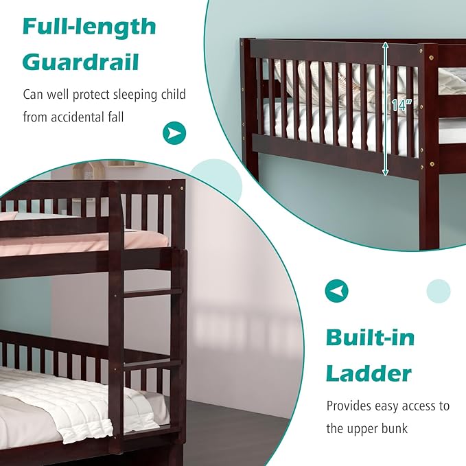Giantex Full Over Full Bunk Bed - Image 6
