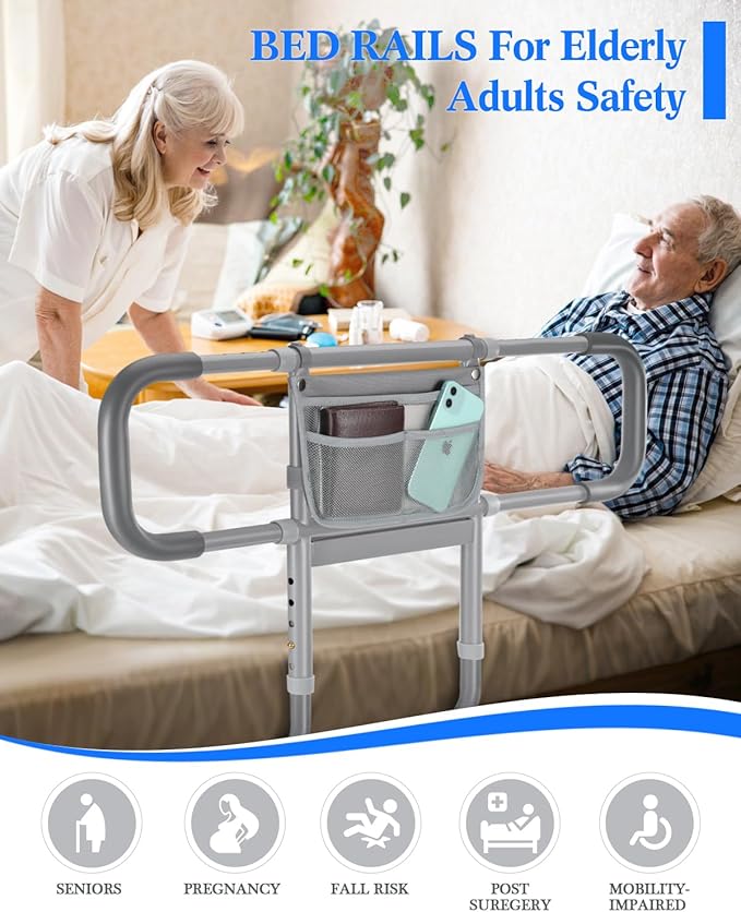 Bed Rails for Elderly Adults Safety, Extended Bed Assist Rail for Seniors - Image 4