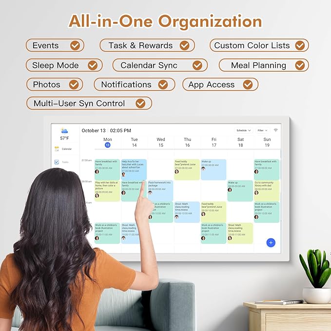 32" Digital Calendar Chore-Chart for-Wall-Planner - Image 2