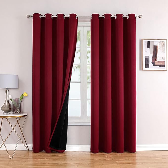 ChrisDowa 100% Blackout Curtains 90 inch Long by ChrisDowa