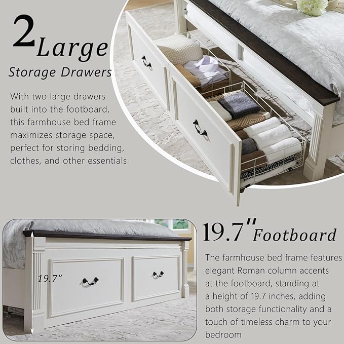 Farmhouse Queen Size Bed Frame - Image 5