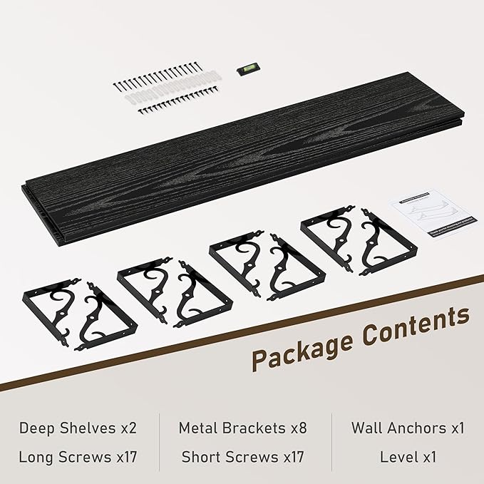 Dreamland Deep Floating Shelves, Wide Display Shelf Wall Mounted - Image 7
