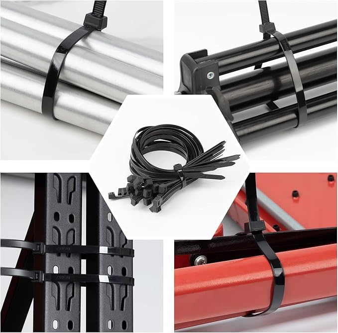 XINGO 12 Inch Black Large Zip Ties Heavy Duty 500 Pack, 200 LBS Ultra Strong - Image 6