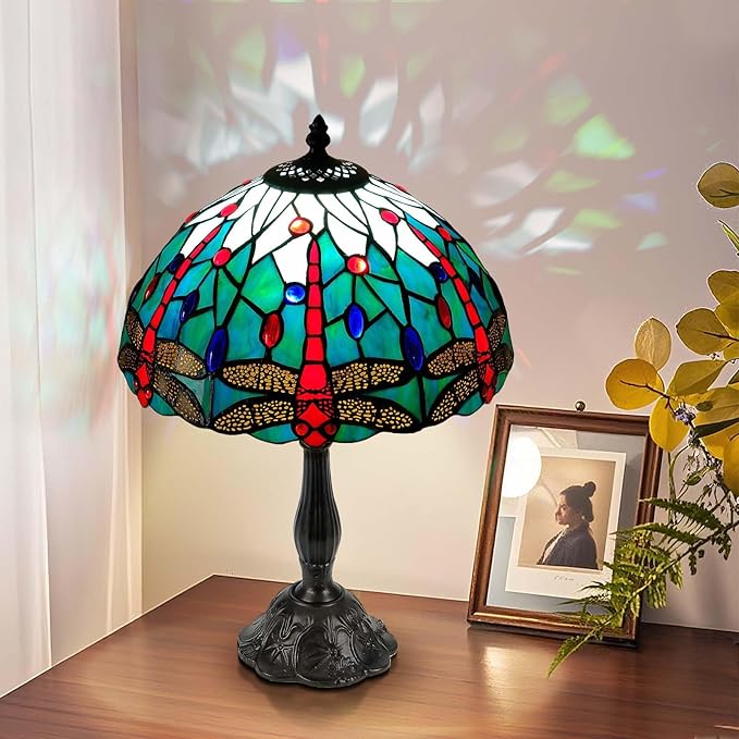 Dragonfly Tiffany Style Lamp by TiffanyStyleTableLamp
