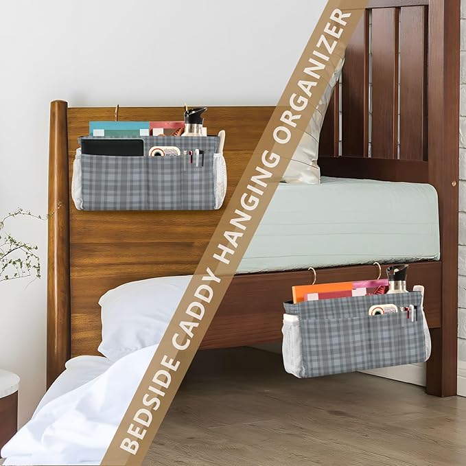 Bedside Caddy Hanging Bunk Bed Caddy Bed Organizer Hanging Pocket - Image 7