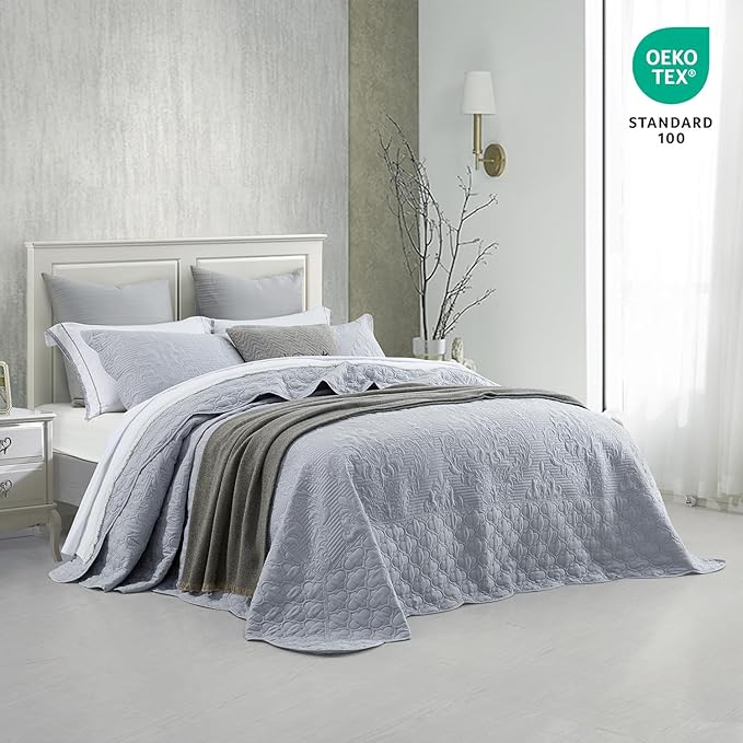 CHIXIN Oversized Bedspread Coverlet Set King Size - Image 2