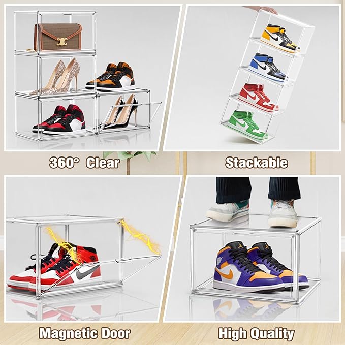 X-Large Acrylic Display Case Size 14 Sneaker Shoe Box - Image 5