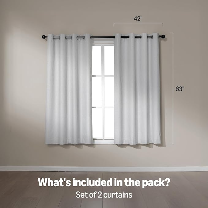 Amazon Basics Faux Linen Blackout Curtains - Image 5