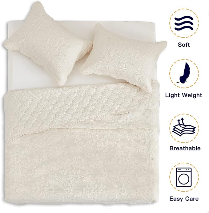 CHIXIN Bedspread Coverlet Set Queen Size - Image 3
