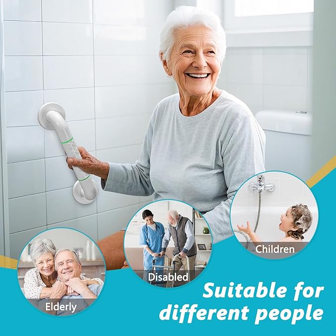 Grab Bars for Shower, 2 Pack 12 Inch Shower Handle Bath Grab Rails - Image 7