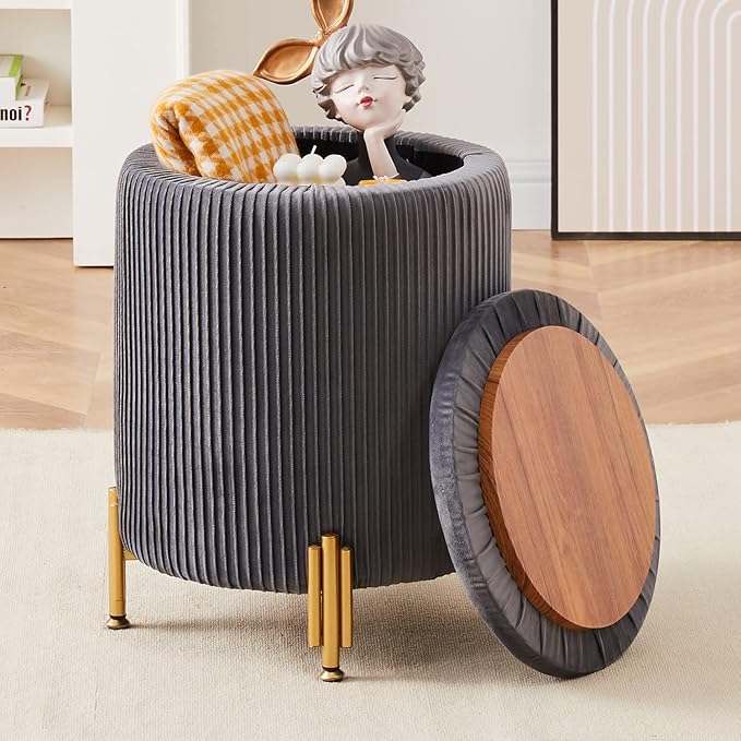 Mxfurhawa Round Ottoman Foot Stool by Mxfurhawa