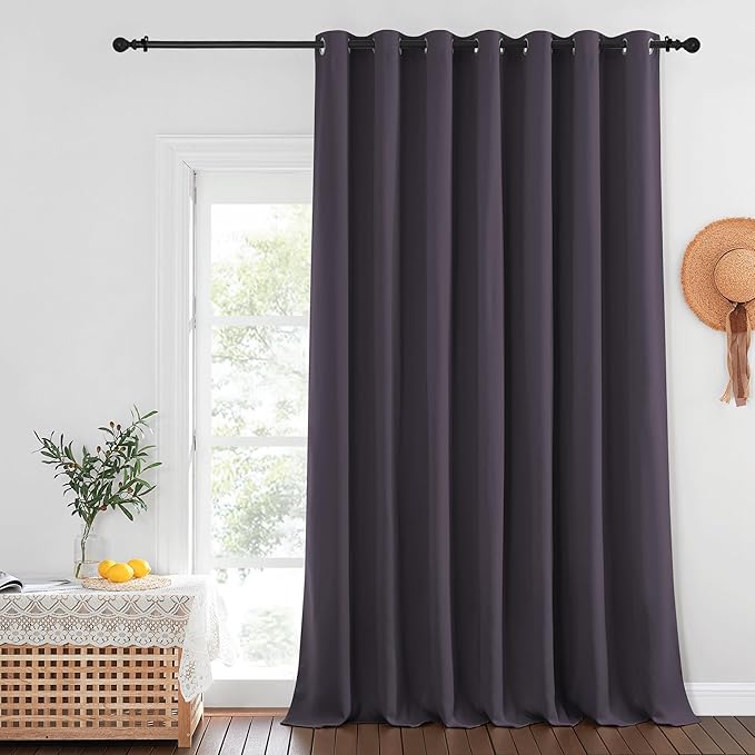 NICETOWN Blackout Curtains for Sliding Glass Door Room Divider Noise Reduce by NICETOWN