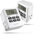 Fospower 7 Day Digital Timers for Electrical Outlets Indoor, Heavy Duty Dual by FosPower