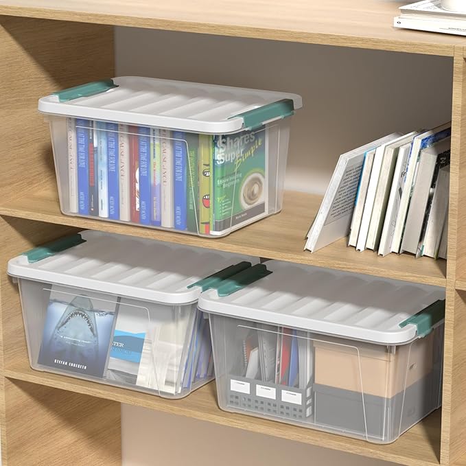 20 Quart Storage Box Bins with Lids, 6 Packs - Image 6