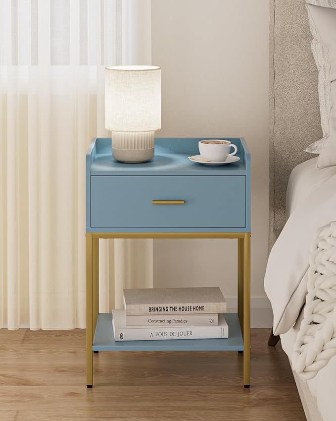 Masupu Nightstand, Bedside Table 3-Tier Modern Night Stand - Image 3