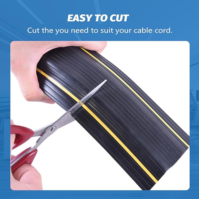 Vilmon 6.5FT Heavy Duty PVC Floor Cable Cover, Floor Cord Cover, Cable - Image 4