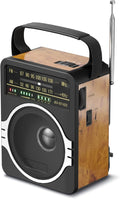 JEUJUG Portable AM FM Radio, FM Radio Built-in Rechargeable Battery/DC D*4 Cell by JEUJUGONTHEGO