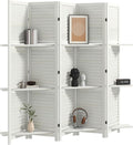 HOMCOM Room Divider, 5 Panel 67" Tall Wood Privacy Screen by HOMCOM