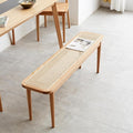 39.4'' Natural Rattan Dining Bench by Wayshome