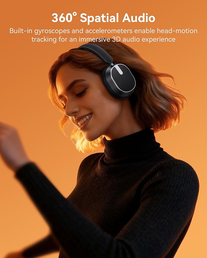 Active Noise Cancelling Headphones, 120H Playtime Bluetooth 6.0 Wireless - Image 5