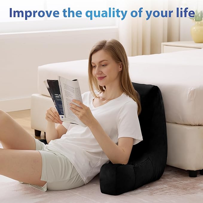 IPYNBAP Back Pillow for Bed Sitting up, Reading Pillow for Sitting in Bed Adult - Image 6