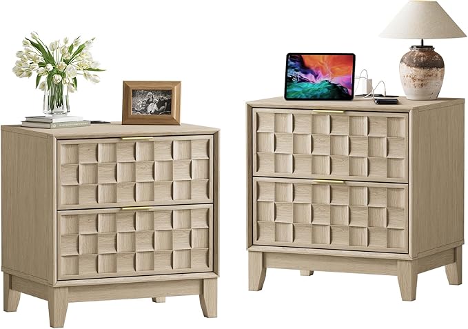 COLAMY Night Stand Set of 2, Nightstand by COLAMYHOME