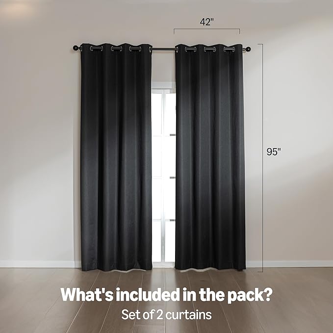 Amazon Basics Faux Linen Blackout Curtains - Image 5