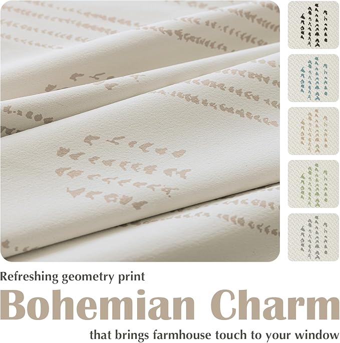 100% Boho Blackout Curtains 72 Inches Long - Image 4