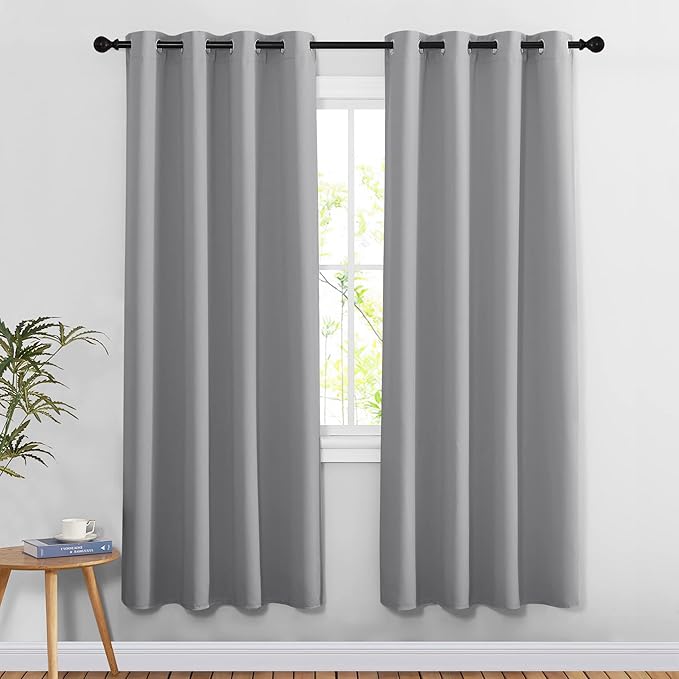 NICETOWN Blackout Silver Grey Living Room Curtains by NICETOWN
