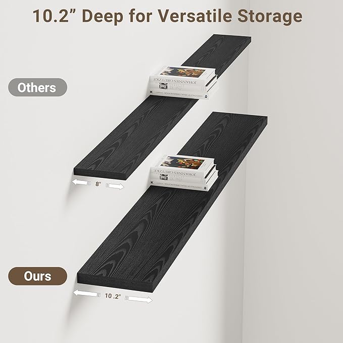 Vivelove 55 Inches Floating Shelves Wall Mounted, Living Room, Home Decor - Image 5