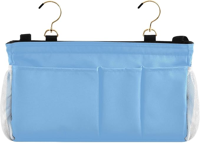 KOPIRIT Lake Blue Bedside Caddy Storage Bag Bedside Organizer - Image 2