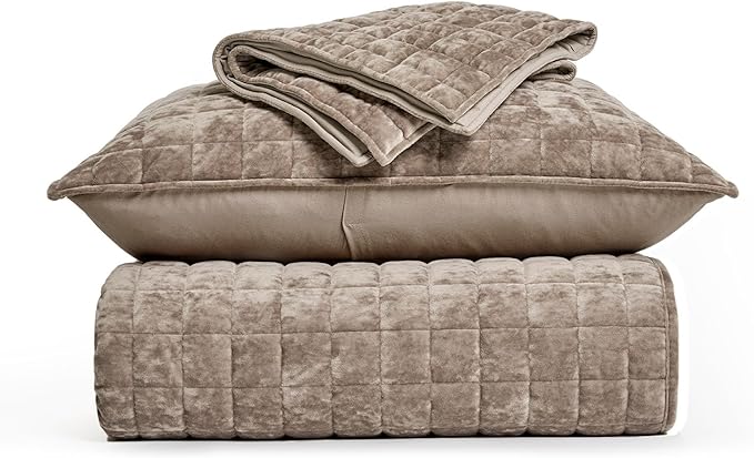 RECYCO Luxury Velvet Quilt King Size Bedding Set, Ultra Soft Velvet Comforter - Image 9