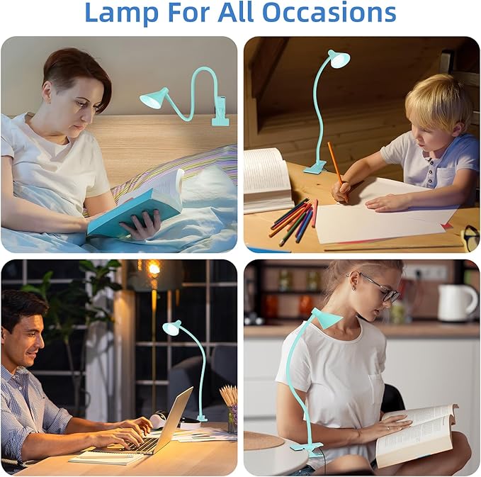 Reading Light for Bed, Clip-on Desk Lamp - Image 6