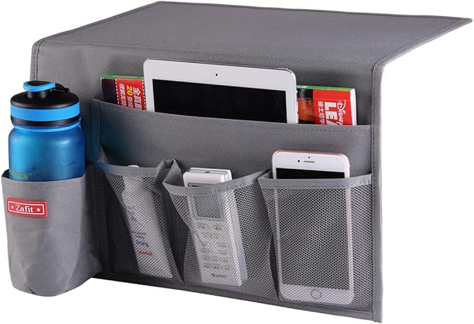 5 Pockets Bedside Caddy, Bedside Storage Organizer by ZAFIT