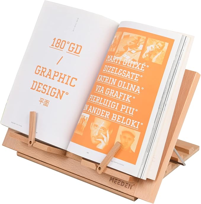 MEEDEN Book Stand with Page Holder Clips, Cookbook Holders - Image 2