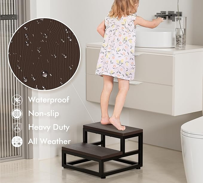 2-Step Waterproof HDPE Step Stools - Image 3