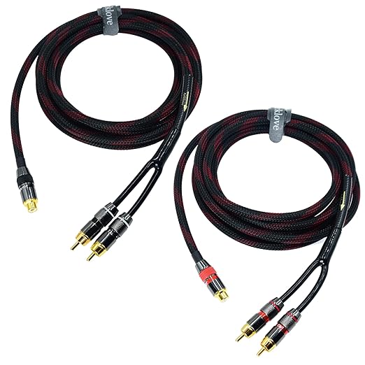 Arklove 7ft Shielded RCA Splitter Subwoofer Stereo Audio Video Cable 1 Female by Arklove