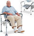 Aliseniors Heavy Duty Bedside Commode, 500lbs Extra-Wide Bariatric Commode Chair by Aliseniors