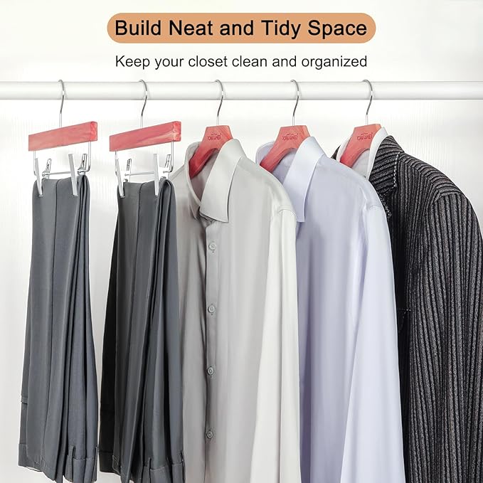 TOPIA HANGER Red Cedar Coat Hangers 24 Pack, Premium Wood Suit Sweater No - Image 6