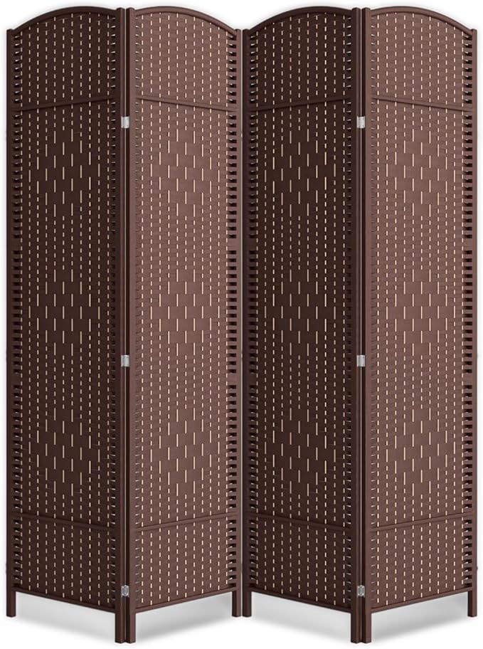 4 Panel Room Divider, 6Ft Folding Privacy Screen, Tall by cocosica