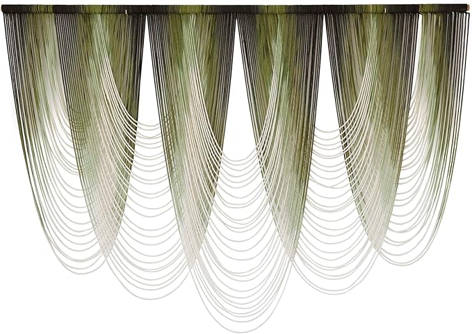 Macrame Wall Hanging Dip-Dyed Large Macrame Wall Decor Yarn Tapestry 57" W x - Image 5